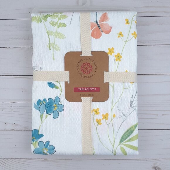 Other - Fabric Tablecloth Floral Flowers Butterflies 60x102 Sketchbook